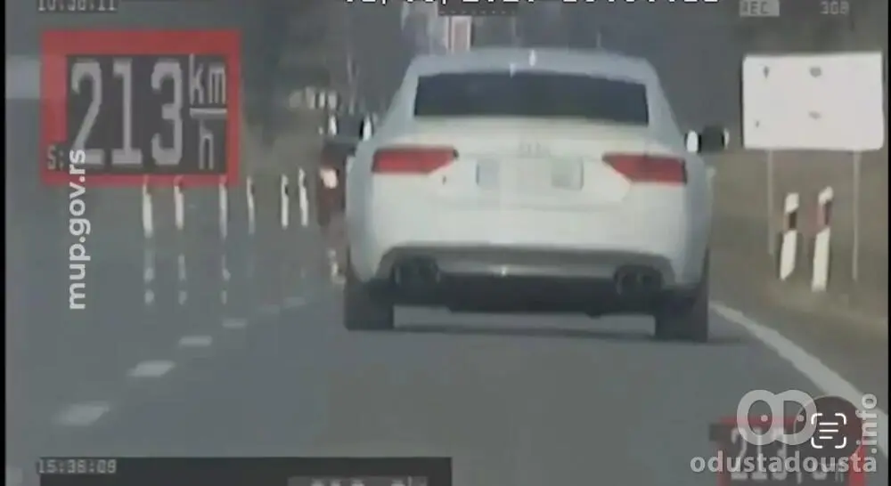 Bahata vožnja kod Sombora: Presretač zaustavio „Audi“ pri brzini od 213 km/h