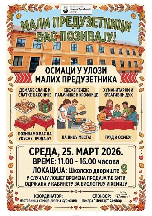 Humanitarna akcija „Mali preduzetnici“ sutra u OŠ „Nikola Vukićević“