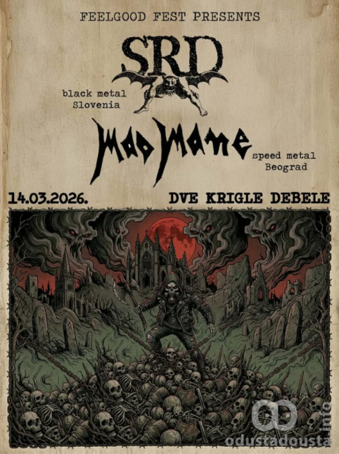 Metalna invazija u Somboru: Slovenački SRD i beogradski Mad Mane stižu u Krigle