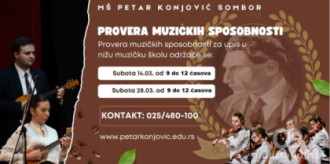 Najava testiranja i na plakatu MŠ "Petar Konjović"