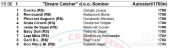 Prva trka 4. kasačkog dana u Somboru