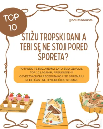 Gastro osveženje: Top 10 laganih i preukusnih recepata za vrele letnje dane