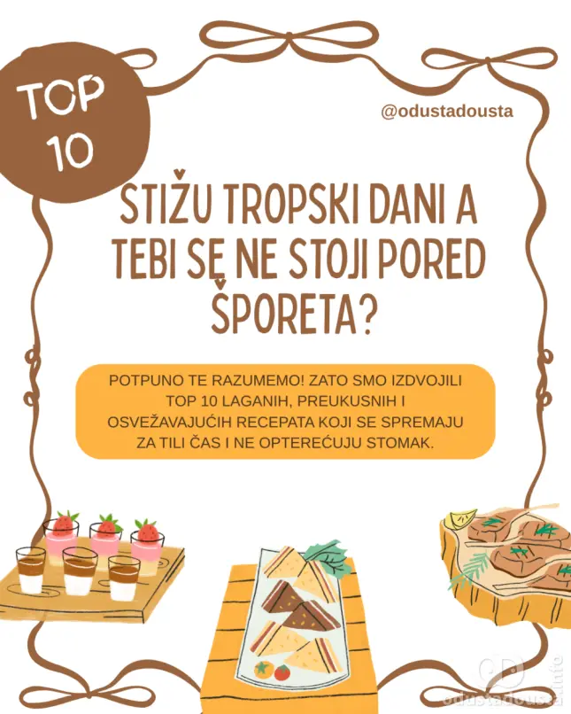 Gastro osveženje: Top 10 laganih i preukusnih recepata za vrele letnje dane