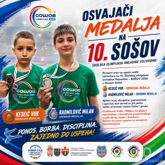 Somborski karatisti uspešni na školskoj olimpijadi, Stefan Lazić putuje na Balkansko prvenstvo