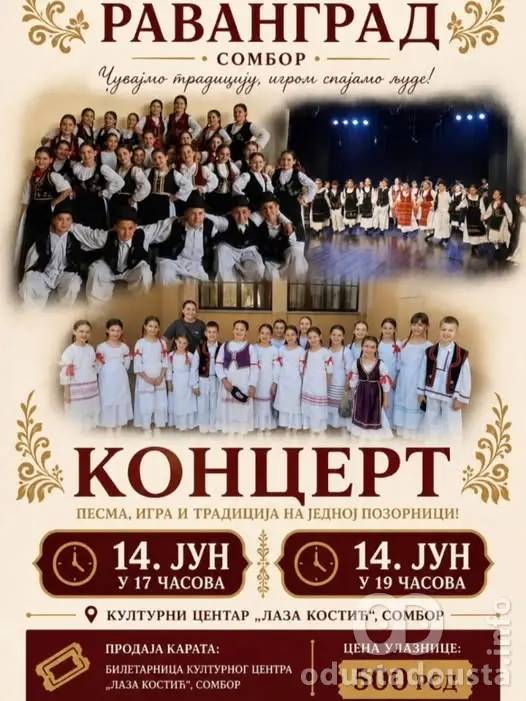 GKUD Ravangrad organizuje godišnji koncert Pesma igra i tradicija u Somboru