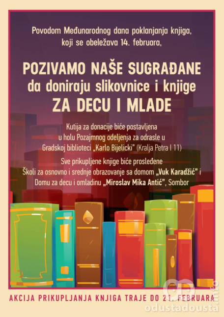 Pokloni knjigu, ulepšaj detinjstvo: Velika akcija somborske biblioteke