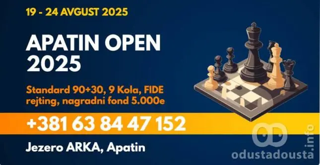 Drugi međunarodni šahovski rejting turnir „Apatin open - Liberland 2025.”