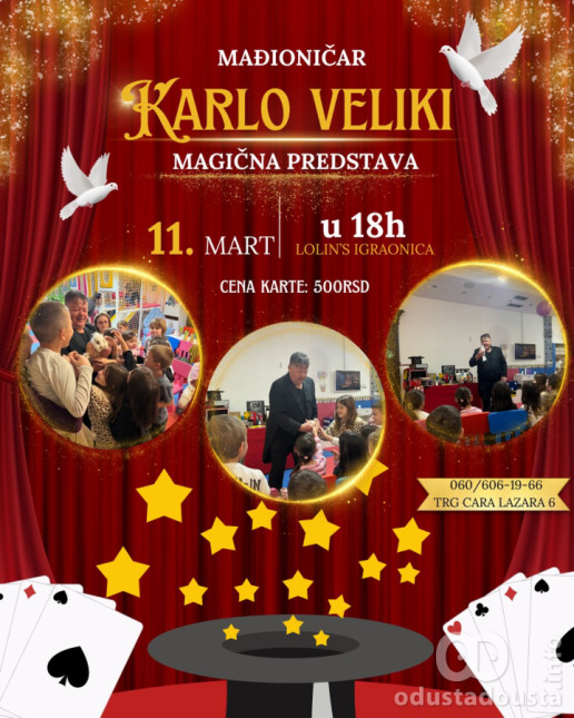 Čarolija na Trgu Cara Lazara: Karlo Veliki stiže u Lolin’s igraonicu