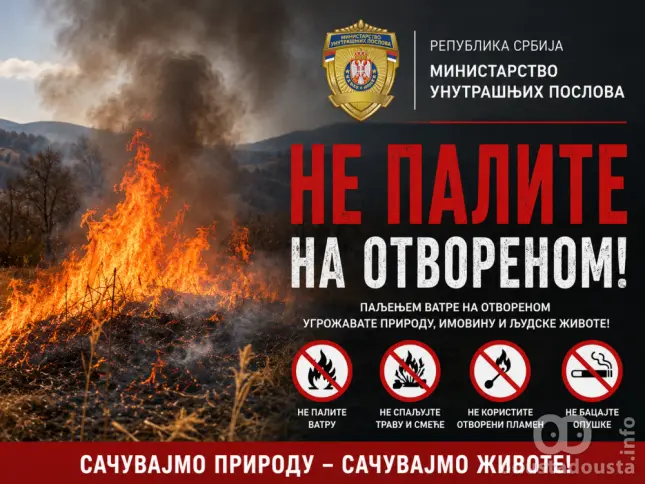 MUP apeluje zbog tropskih vrućina: Ne palite vatru na otvorenom, kazne i do milion dinara