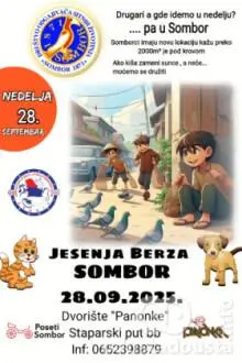 Plakat za jesenju Berzu sitnih životinja -  Sombor 2025.