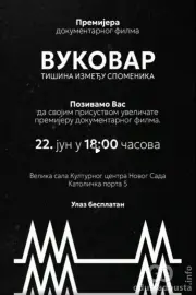 Premijera filma „Vukovar – tišina između spomenika“ Vuka Damnjanovića u Kulturnom centru Novog Sada