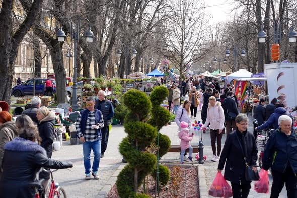 U samom centru Apatina, u ulici Srpskih vladara, održava se „Prolećni bazar“