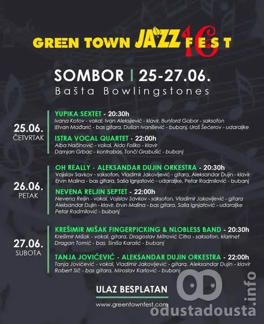 Green Town Jazz Fest u Somboru: Tri dana vrhunske muzike u bašti Bowlingstones