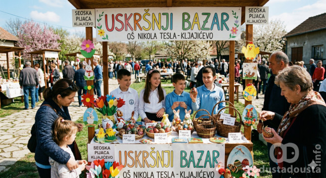 Kreativnost učenika na delu: Uskršnji bazar u subotu u Kljajićevu