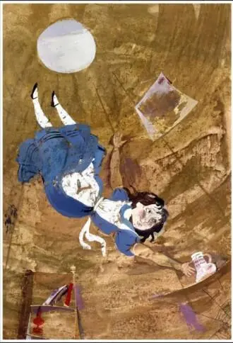 Reprodukcija: Ljubica Cuca Sokić, ilustracija za knjigu Luisa Kerola “Alisa u čarobnoj zemlji” (1962) 