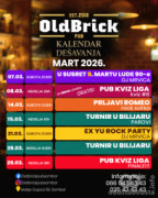 Old Brick Pub Sombor: Najavljen bogat martovski program dešavanja