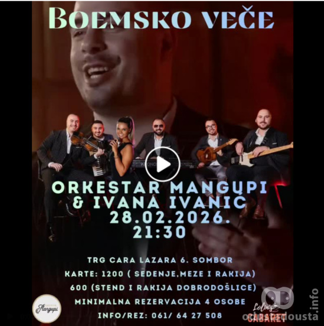 Duh Skadarlije u srcu Sombora: Drugo boemsko veče u Lolin’s Cabaretu