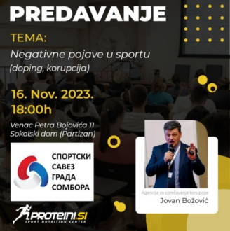 Plakat: Negativne pojave u sportu, doping i korupcija