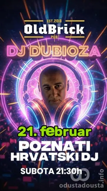 Poznati hrvatski DJ Dubioza stiže u Old Brick Pub!
