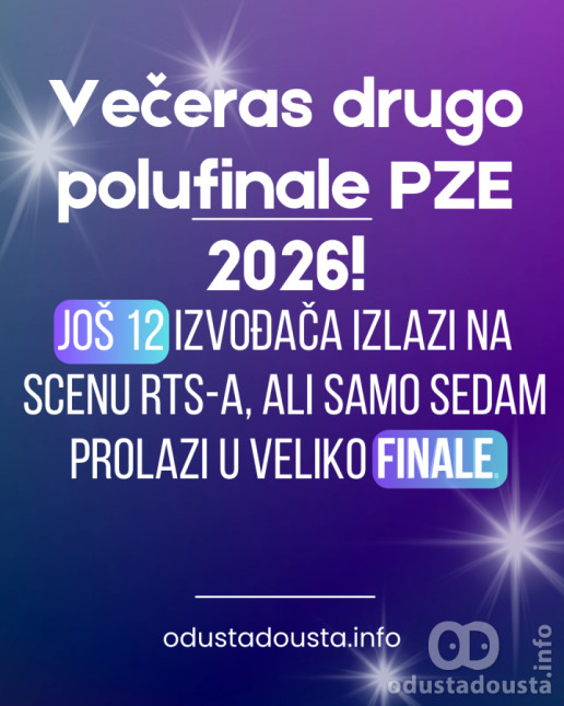 Večeras drugo polufinale PZE 2026: važne informacije i šta možemo da očekujemo
