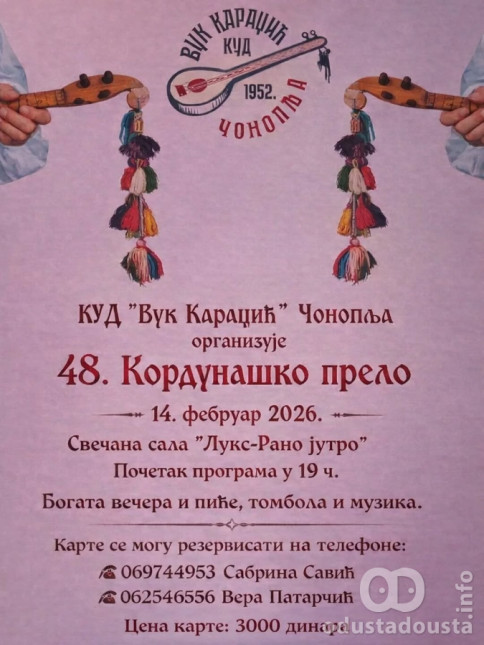 Čuvanje tradicije Korduna: 48. Kordunaško prelo 14. februara u Čonoplji