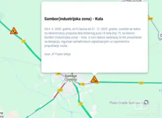 Radovi na delu državnog puta Sombor (industrijska zona) - Kula