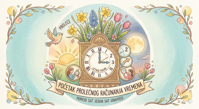 Počelo letnje računanje vremena: Kazaljke pomerene jedan sat unapred