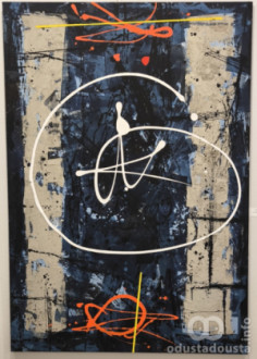 Pobednički rad "Moje plavo", Miraša Vuksanovića, kombinovana tehnika