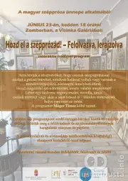 Mađarsko književno veče proze „Donesi svoju prozu” u somborskoj Galeriji Višinka