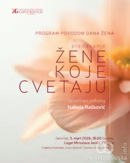 Plakat predavnja "Žene koje cvetaju"