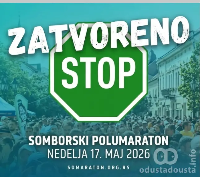 Važno obaveštenje: Privremena obustava saobraćaja u Somboru tokom polumaratona