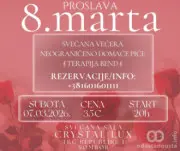 Sombor Crystal Lux Proslavite 8. mart uz Terapija Bend